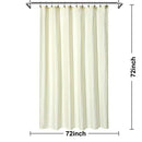 N&Y HOME Extra Long Shower Curtain Liner Fabric 72 x 96 inches, Hotel Quality, Washable, Water Repellent, White Spa Bathroom Curtains with Grommets, 72x96