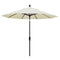 California Umbrella 9' Round Aluminum Market Umbrella, Crank Lift, Collar Tilt, White Pole, Sunbrella Pacific Blue