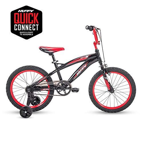 Huffy Kid Bike Moto X, Fast Assembly Quick Connect, 12", Gloss Red