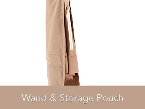 Y- STOP - Patio Umbrella Cover - 36CIRC x 69H - Ultima - 600D Fade Resistant Poly - Rot-Resistant Thread - Waterproof Zipper -7 YR Warranty - Weather Resistant - Ripstop Tan