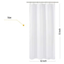 N&Y HOME Extra Long Shower Curtain Liner Fabric 72 x 96 inches, Hotel Quality, Washable, Water Repellent, White Spa Bathroom Curtains with Grommets, 72x96