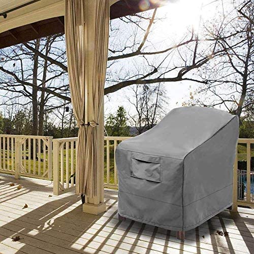 Vailge Patio Chair Covers, Lounge Deep Seat Cover, Heavy Duty and Waterproof Outdoor Lawn Patio Furniture Covers (2 Pack - Medium, Grey)