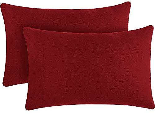 Mellanni 100% Cotton Flannel Sheet Set - Lightweight 4 pc Luxury Bed Sheets - Cozy, Soft, Warm, Breathable Bedding - Deep Pockets - All Around Elastic (Queen, Burgundy)