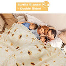 LetsFunny Burrito Tortilla Wrap Blanket, Burrito Wrap Novelty Blanket Tortilla Towel for Adults/Kids, Giant Round Beach Towel/Throw Blanket/Picnic Blanket (Yellow 6, 71.00)