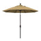 California Umbrella 9' Round Aluminum Market Umbrella, Crank Lift, Collar Tilt, White Pole, Sunbrella Pacific Blue