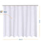 N&Y HOME Fabric Shower Curtain Liner Extra Long Stall Size 54 Width by 80 Length inches, Hotel Quality, Washable, White Bathroom Curtains with Grommets, 54x80