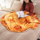 LetsFunny Realistic Food Novelty Blanket, Soft and Cozy Fleece, Perfectly Round Tortilla Throws Blanket (Donut&Coffee, 59 inches)