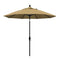 California Umbrella 9' Round Aluminum Market Umbrella, Crank Lift, Collar Tilt, White Pole, Sunbrella Pacific Blue