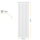 N&Y HOME Fabric Shower Curtain Liner Extra Long Stall Size 54 Width by 80 Length inches, Hotel Quality, Washable, White Bathroom Curtains with Grommets, 54x80