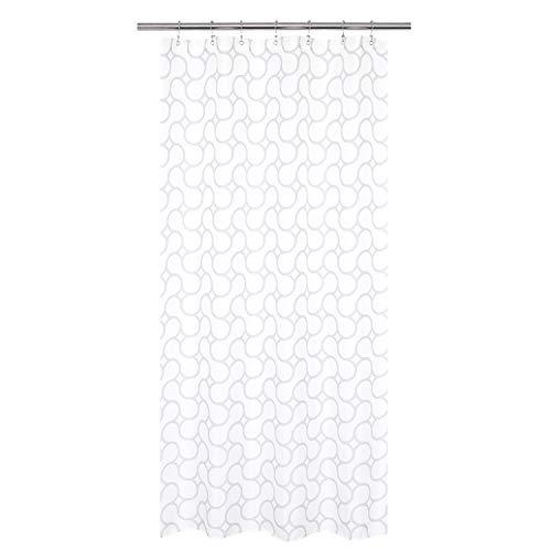 Mrs Awesome Fabric Shower Curtain with 9 Pockets 60 inches Width, Water Repellent, Washable, Odorless and Rust Proof Grommets, White,60x72