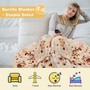 LetsFunny Burrito Tortilla Wrap Blanket, Burrito Wrap Novelty Blanket Tortilla Towel for Adults/Kids, Giant Round Beach Towel/Throw Blanket/Picnic Blanket (Yellow 6, 71.00)