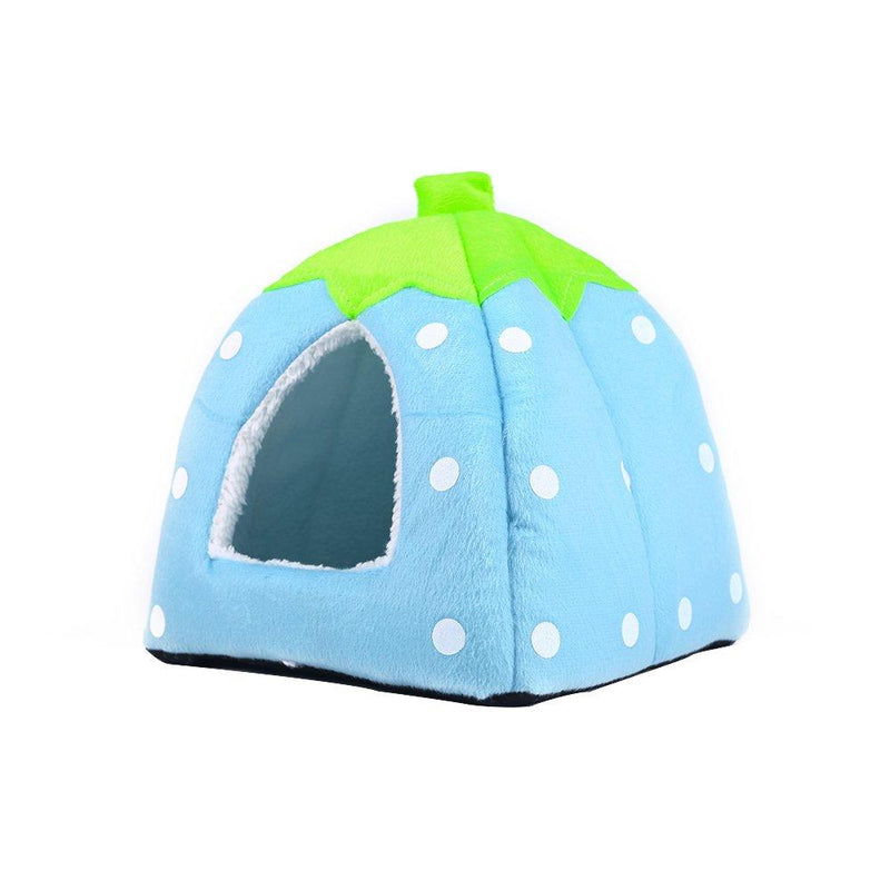 Spring Fever Small Big Animal Strawberry Guinea Pigs Rabbit Dog Cat Puppy Pet Fleece House Indoor Water Resistant Beds