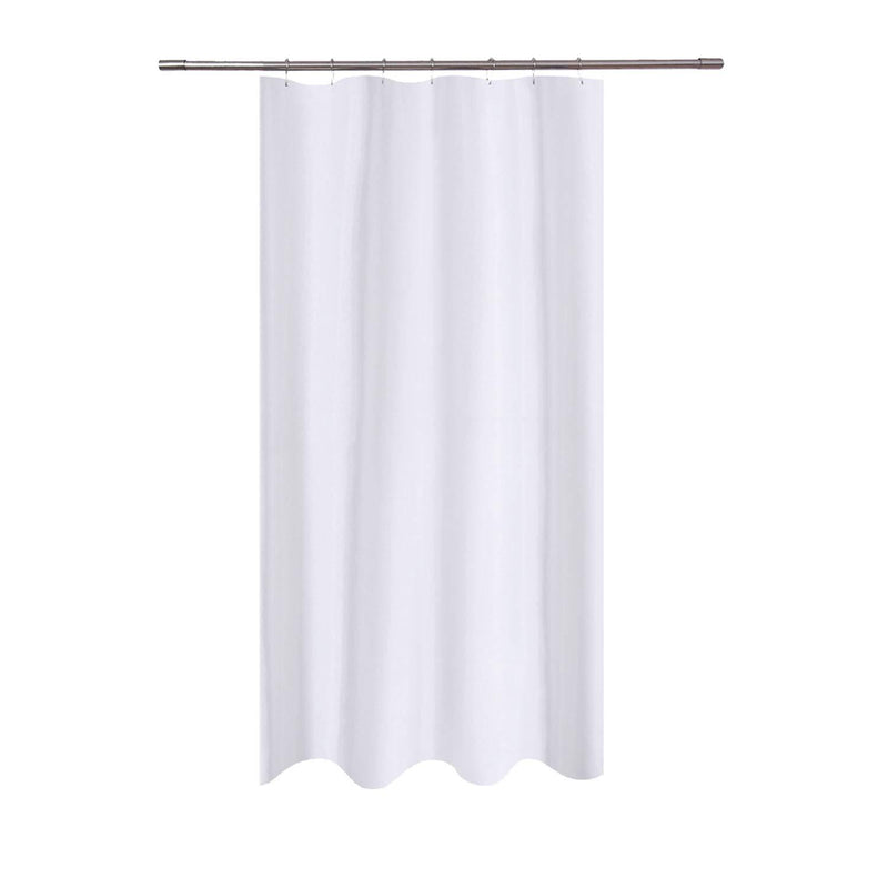 N&Y HOME Fabric Shower Curtain Liner Extra Long Stall Size 54 Width by 80 Length inches, Hotel Quality, Washable, White Bathroom Curtains with Grommets, 54x80