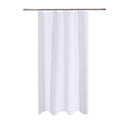 N&Y HOME Caregiver Attendant 36 inches Height Weighted Fabric Shower Curtain Machine Washable,Water Repellent Bathroom Curtains with Grommets, White, 48x36 inch