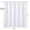 N&Y HOME Caregiver Attendant 36 inches Height Weighted Fabric Shower Curtain Machine Washable,Water Repellent Bathroom Curtains with Grommets, White, 48x36 inch