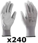 Coyaho Work Gloves (12 pairs) - Non-Slip Mounting Gloves Seamless, Ideal for Repairs, Automotive Industry, Finishing, Car Service, Workshop (10, White)