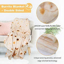 LetsFunny Burrito Tortilla Wrap Blanket, Burrito Wrap Novelty Blanket Tortilla Towel for Adults/Kids, Giant Round Beach Towel/Throw Blanket/Picnic Blanket (Yellow 6, 71.00)