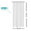 Mrs Awesome Embossed Microfiber Fabric Stall Shower Curtain Liner 54 x 72 inch, Washable and Water Repellent, White