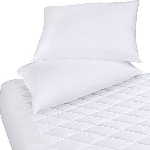 CHOKIT Quilted Fitted Mattress Pad (King) - Mattress Cover Stretches up to 16 Inches Deep - Mattress Topper