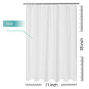 Mrs Awesome Embossed Microfiber Fabric Stall Shower Curtain Liner 54 x 72 inch, Washable and Water Repellent, White