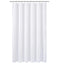 N&Y HOME Caregiver Attendant 36 inches Height Weighted Fabric Shower Curtain Machine Washable,Water Repellent Bathroom Curtains with Grommets, White, 48x36 inch