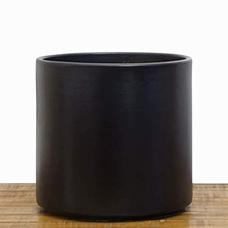 Indoor Flower Pot | Large Modern Planter, Terracotta Ceramic Plant Pot - Plant Container Great for Plant Stands (8.5 inch, Black)