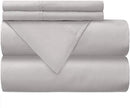 Mellanni 100% Cotton Bed Sheet Set - 300 Thread Count Percale - Deep Pocket - Quality Luxury Bedding - 4 Piece (Queen, Gray)