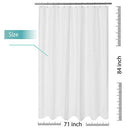 Mrs Awesome Embossed Microfiber Fabric Stall Shower Curtain Liner 54 x 72 inch, Washable and Water Repellent, White