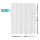 Mrs Awesome Embossed Microfiber Fabric Stall Shower Curtain Liner 54 x 72 inch, Washable and Water Repellent, White