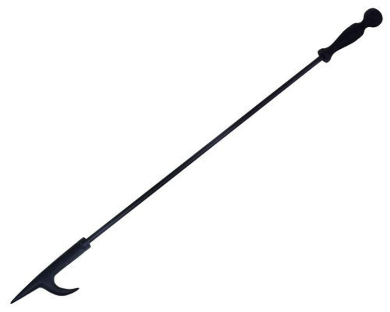 Rocky Mountain Goods Long Fireplace Poker - Rust Resistant Black Finish - Heavy Duty Wrought Iron Steel - Decorative Look and Finish - Multi use tip - Indoor and Outdoor use (1)