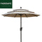 EliteShade 9Ft Market Umbrella Patio Outdoor Backyard Aluminum Table Umbrella (FadeSafe Beige)