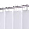 N&Y HOME Caregiver Attendant 36 inches Height Weighted Fabric Shower Curtain Machine Washable,Water Repellent Bathroom Curtains with Grommets, White, 48x36 inch