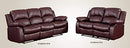 Homelegance Resonance 83" Bonded Leather Double Reclining Sofa, Brown