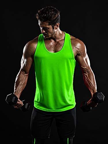 DRSKIN Men's 2~3 Pack Dry Fit Y-Back Gym Muscle Tank Mesh Sleeveless Top Fitness Training Cool Dry Athletic Workout