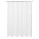 N&Y HOME Caregiver Attendant 36 inches Height Weighted Fabric Shower Curtain Machine Washable,Water Repellent Bathroom Curtains with Grommets, White, 48x36 inch