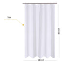 N&Y HOME Caregiver Attendant 36 inches Height Weighted Fabric Shower Curtain Machine Washable,Water Repellent Bathroom Curtains with Grommets, White, 48x36 inch