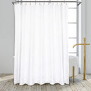 N&Y HOME Extra Long Shower Curtain Liner Fabric 72 x 96 inches, Hotel Quality, Washable, Water Repellent, White Spa Bathroom Curtains with Grommets, 72x96