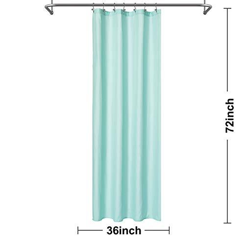 N&Y HOME Extra Long Shower Curtain Liner Fabric 72 x 96 inches, Hotel Quality, Washable, Water Repellent, White Spa Bathroom Curtains with Grommets, 72x96