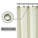 N&Y HOME Extra Long Shower Curtain Liner Fabric 72 x 96 inches, Hotel Quality, Washable, Water Repellent, White Spa Bathroom Curtains with Grommets, 72x96