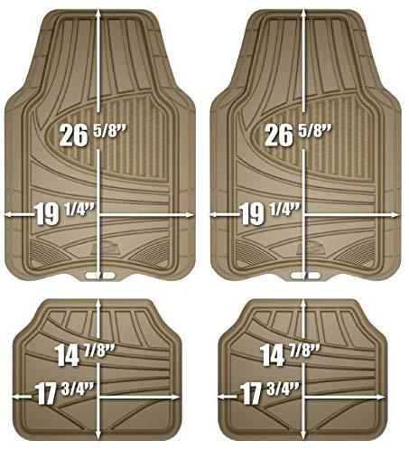 Custom Accessories Armor All 78842 4-Piece Tan All Season Rubber Floor Mat