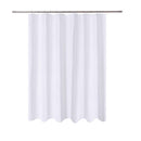 N&Y HOME Caregiver Attendant 36 inches Height Weighted Fabric Shower Curtain Machine Washable,Water Repellent Bathroom Curtains with Grommets, White, 48x36 inch