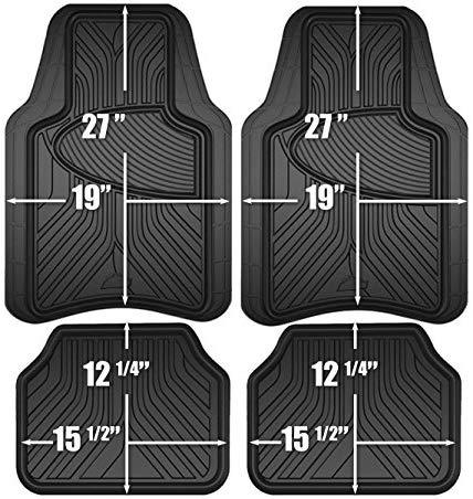 Custom Accessories Armor All 78842 4-Piece Tan All Season Rubber Floor Mat