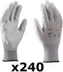 Coyaho Work Gloves (12 pairs) - Non-Slip Mounting Gloves Seamless, Ideal for Repairs, Automotive Industry, Finishing, Car Service, Workshop (10, White)