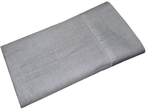 COTTON CRAFT 100% Linen Hemstitch Table Cloth - Size 60x108 Charcoal - Hand Crafted and Hand Stitched Table Cloth with Hemstitch detailing.