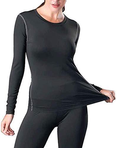 WANAYOU Women's Compression Shirt Dry Fit Long Sleeve Running Athletic T-Shirt Workout Tops