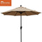 EliteShade 9Ft Market Umbrella Patio Outdoor Backyard Aluminum Table Umbrella (FadeSafe Beige)