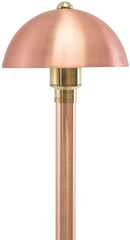 Mushroom 12V Brass Path Light (6" Shade, 25" Tall) by sunduck