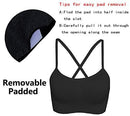 AKAMC Women's Removable Padded Sports Bras Medium Support Workout Yoga Bra 3 Pack