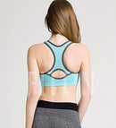 FITTIN Racerback Sports Bras - Padded Seamless Med Impact Support for Yoga Gym Workout Fitness