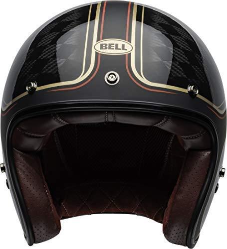 Bell Custom 500 Carbon Open-Face Motorcycle Helmet (Ace Cafe Tonup Black/White, X-Large)